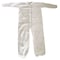 Condor Collared Disposable Coveralls, S, White, polypropylene, zipper 26W758 - alternate 1