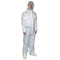 Condor Hooded Disposable Coveralls, Xl, White, polypropylene, zipper 26W769 - alternate 2