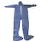Condor Hooded Disposable Coveralls, L, Blue, polypropylene, zipper 26W830 - alternate 1