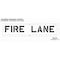 Rae Pavement Stencil, Message, Fire Lane, 8 in Character Height, Highway Gothic Font, Polyethylene STL-116-70831 - alternate 2