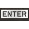 Rae Pavement Stencil, Message, Enter, 10 in Character Height, Highway Gothic Font, Polyethylene, Clear STL-116-71004 - alternate 1