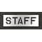 Rae Pavement Stencil, Message, Staff, 10 in Character Height, Highway Gothic Font, Polyethylene, Clear STL-116-71013 - alternate 1