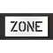 Rae Pavement Stencil, Message, Zone, 6 in Character Height, Highway Gothic Font, Polyethylene, Clear STL-116-70624 - alternate 1
