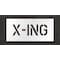 Rae Pavement Stencil, Message, X-ing, 6 in Character Height, Highway Gothic Font, Polyethylene, Clear STL-116-70627 - alternate 1