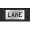 Rae Pavement Stencil, Message, Lane, 6 in Character Height, Highway Gothic Font, Polyethylene, Clear STL-116-70602 - alternate 1