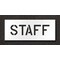 Rae Pavement Stencil, Message, Staff, 6 in Character Height, Highway Gothic Font, Polyethylene, Clear STL-116-70613 - alternate 1