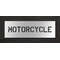 Rae Pavement Stencil, Message, Motorcycle, 6 in Character Height, Highway Gothic Font, Polyethylene STL-116-70616 - alternate 1