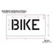 Rae Pavement Stencil, Message, Bike, 6 in Character Height, Highway Gothic Font, Polyethylene, Clear STL-116-70617 - alternate 2