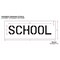 Rae Pavement Stencil, Message, School, 6 in Character Height, Highway Gothic Font, Polyethylene, Clear STL-116-70623 - alternate 2