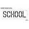 Rae Pavement Stencil, Message, School, 18 in Character Height, Highway Gothic Font, Polyethylene, Clear STL-116-71823 - alternate 2