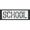 Rae Pavement Stencil, Message, School, 18 in Character Height, Highway Gothic Font, Polyethylene, Clear STL-116-71823 - alternate 1