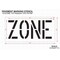 Rae Pavement Stencil, Message, Zone, 18 in Character Height, Highway Gothic Font, Polyethylene, Clear STL-116-71824 - alternate 2