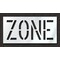 Rae Pavement Stencil, Message, Zone, 18 in Character Height, Highway Gothic Font, Polyethylene, Clear STL-116-71824 - alternate 1