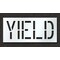 Rae Pavement Stencil, Message, Yield, 18 in Character Height, Highway Gothic Font, Polyethylene, Clear STL-116-71826 - alternate 1