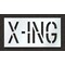 Rae Pavement Stencil, Message, X-ing, 18 in Character Height, Highway Gothic Font, Polyethylene, Clear STL-116-71827 - alternate 1