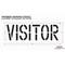 Rae Pavement Stencil, Message, Visitors, 18 in Character Height, Highway Gothic Font, Polyethylene STL-116-71834 - alternate 2