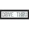 Rae Pavement Stencil, Message, Drive Thru, 18 in Character Height, Highway Gothic Font, Polyethylene STL-116-71836 - alternate 1