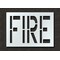 Rae Pavement Stencil, Message, Fire, 24 in Character Height, Highway Gothic Font, Polyethylene, Clear STL-116-72401 - alternate 1