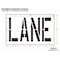 Rae Pavement Stencil, Message, Lane, 24 in Character Height, Highway Gothic Font, Polyethylene, Clear STL-116-72402 - alternate 2