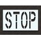 Rae Pavement Stencil, Message, Stop, 24 in Character Height, Highway Gothic Font, Polyethylene, Clear STL-116-72403 - alternate 1