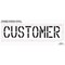 Rae Pavement Stencil, Message, Customer, 18 in Character Height, Highway Gothic Font, Polyethylene STL-116-71814 - alternate 2
