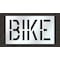 Rae Pavement Stencil, Message, Bike, 18 in Character Height, Highway Gothic Font, Polyethylene, Clear STL-116-71817 - alternate 1