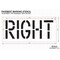 Rae Pavement Stencil, Message, Right, 18 in Character Height, Highway Gothic Font, Polyethylene, Clear STL-116-71821 - alternate 2