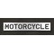 Rae Pavement Stencil, Message, Motorcycle, 10 in Character Height, Highway Gothic Font, Polyethylene STL-116-71016 - alternate 1