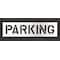 Rae Pavement Stencil, Message, Parking, 10 in Character Height, Highway Gothic Font, Polyethylene STL-116-71022 - alternate 1