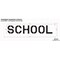 Rae Pavement Stencil, Message, School, 10 in Character Height, Highway Gothic Font, Polyethylene, Clear STL-116-71023 - alternate 2