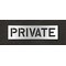 Rae Pavement Stencil, Message, Private, 10 in Character Height, Highway Gothic Font, Polyethylene STL-116-71029 - alternate 1