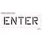 Rae Pavement Stencil, Message, Enter, 12 in Character Height, Highway Gothic Font, Polyethylene, Clear STL-116-71204 - alternate 2