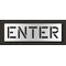 Rae Pavement Stencil, Message, Enter, 12 in Character Height, Highway Gothic Font, Polyethylene, Clear STL-116-71204 - alternate 1
