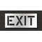 Rae Pavement Stencil, Message, Exit, 12 in Character Height, Highway Gothic Font, Polyethylene, Clear STL-116-71205 - alternate 1