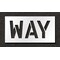 Rae Pavement Stencil, Message, Way, 12 in Character Height, Highway Gothic Font, Polyethylene, Clear STL-116-71210 - alternate 1