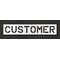 Rae Pavement Stencil, Message, Customer, 12 in Character Height, Highway Gothic Font, Polyethylene STL-116-71214 - alternate 1