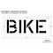 Rae Pavement Stencil, Message, Bike, 12 in Character Height, Highway Gothic Font, Polyethylene, Clear STL-116-71217 - alternate 2