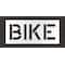 Rae Pavement Stencil, Message, Bike, 12 in Character Height, Highway Gothic Font, Polyethylene, Clear STL-116-71217 - alternate 1