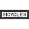 Rae Pavement Stencil, Message, Bicycles, 12 in Character Height, Highway Gothic Font, Polyethylene STL-116-71218 - alternate 1