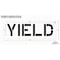 Rae Pavement Stencil, Message, Yield, 12 in Character Height, Highway Gothic Font, Polyethylene, Clear STL-116-71226 - alternate 2