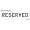 Rae Pavement Stencil, Message, Reserved, 12 in Character Height, Highway Gothic Font, Polyethylene STL-116-71233 - alternate 2