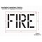 Rae Pavement Stencil, Message, Fire, 18 in Character Height, Highway Gothic Font, Polyethylene, Clear STL-116-71801 - alternate 2