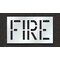 Rae Pavement Stencil, Message, Fire, 18 in Character Height, Highway Gothic Font, Polyethylene, Clear STL-116-71801 - alternate 1