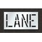 Rae Pavement Stencil, Message, Lane, 18 in Character Height, Highway Gothic Font, Polyethylene, Clear STL-116-71802 - alternate 1
