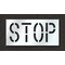 Rae Pavement Stencil, Message, Stop, 18 in Character Height, Highway Gothic Font, Polyethylene, Clear STL-116-71803 - alternate 1