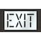 Rae Pavement Stencil, Message, Exit, 18 in Character Height, Highway Gothic Font, Polyethylene, Clear STL-116-71805 - alternate 1