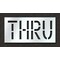 Rae Pavement Stencil, Message, Thru, 18 in Character Height, Highway Gothic Font, Polyethylene, Clear STL-116-71808 - alternate 1