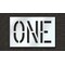 Rae Pavement Stencil, Message, One, 18 in Character Height, Highway Gothic Font, Polyethylene, Clear STL-116-71809 - alternate 1