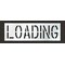 Rae Pavement Stencil, Message, Loading, 18 in Character Height, Highway Gothic Font, Polyethylene STL-116-71812 - alternate 1