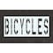 Rae Pavement Stencil, Message, Bicycles, 48 in Character Height, Highway Gothic Font, Polyethylene STL-116-74818 - alternate 1